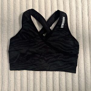 Gymshark Black Crossover Sports Bra